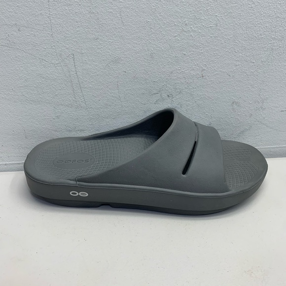 Oofos OOahh Unisex Slides M8-W10 Gray Comfort Sports Recovery Slip On Sandals - Picture 4 of 7